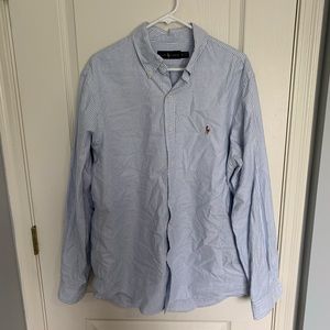 Polo Ralph Lauren blue & white striped dress shirt